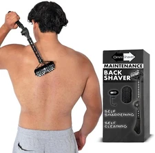 Ergonomic Back Shaving Extension Razor Kit - Extendable Handle PLUS Free Gifts!