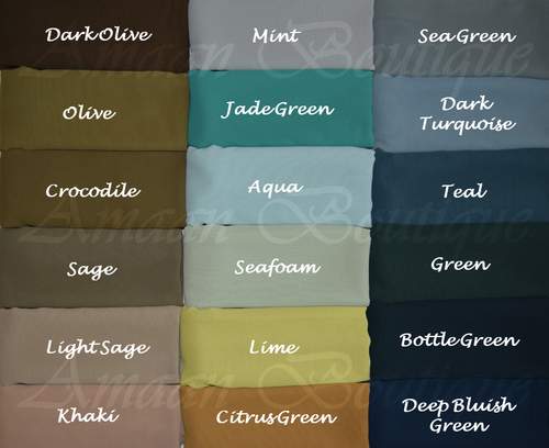 High Quality Chiffon Hijab Scarf Georgette Maxi Shawl Wrap Soft 150+ Colours - Picture 156 of 251