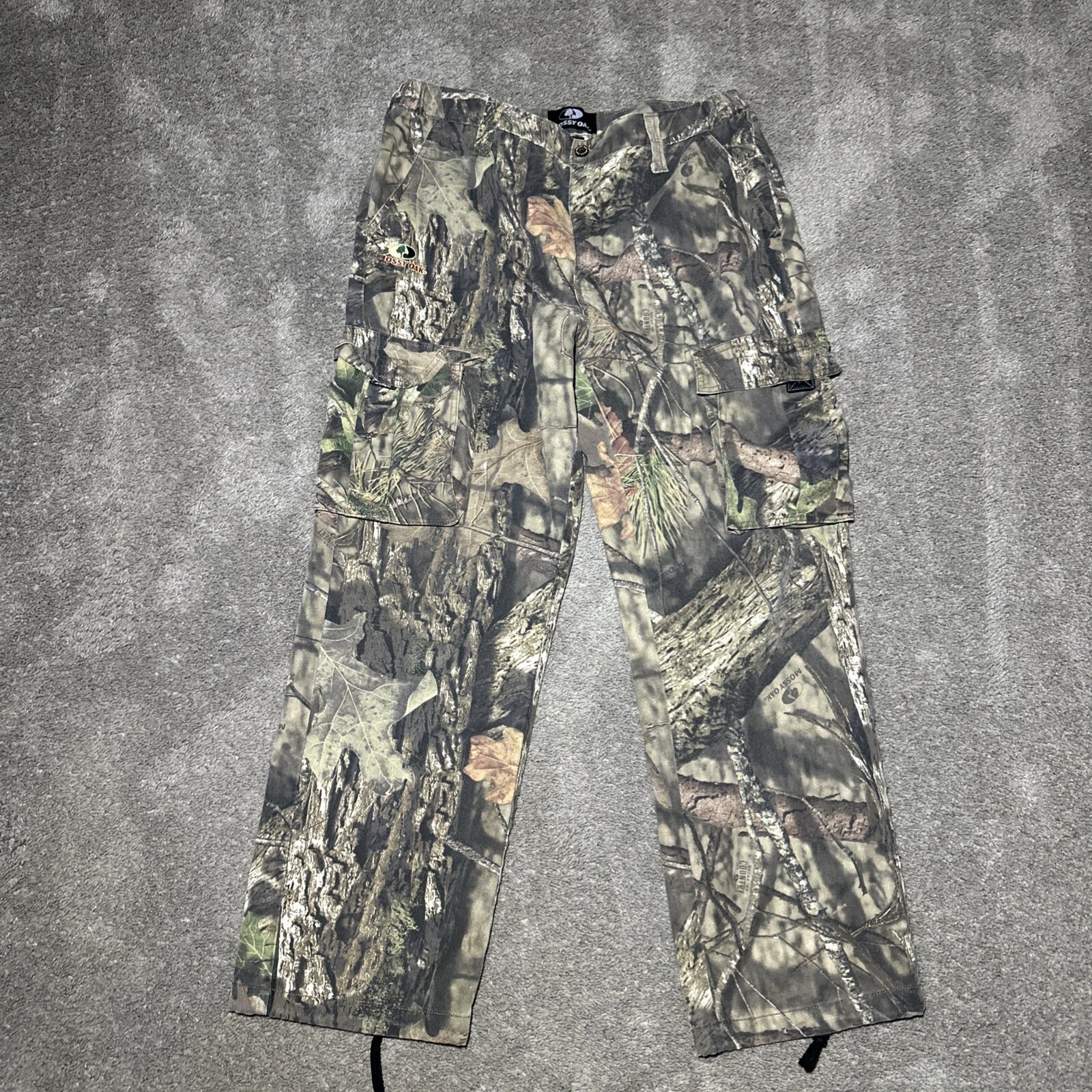 Vintage Mossy Oak Camo Cargo Pants Size 37 Cotton Distressed