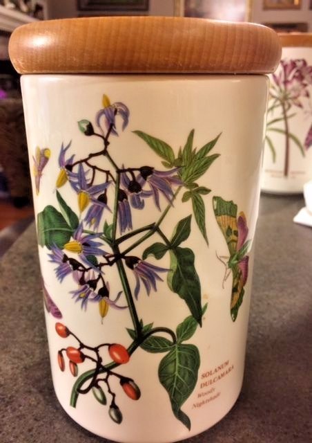 PORTMEIRION 4-Pc CANISTER SET; The BOTANICAL GARDEN 1972