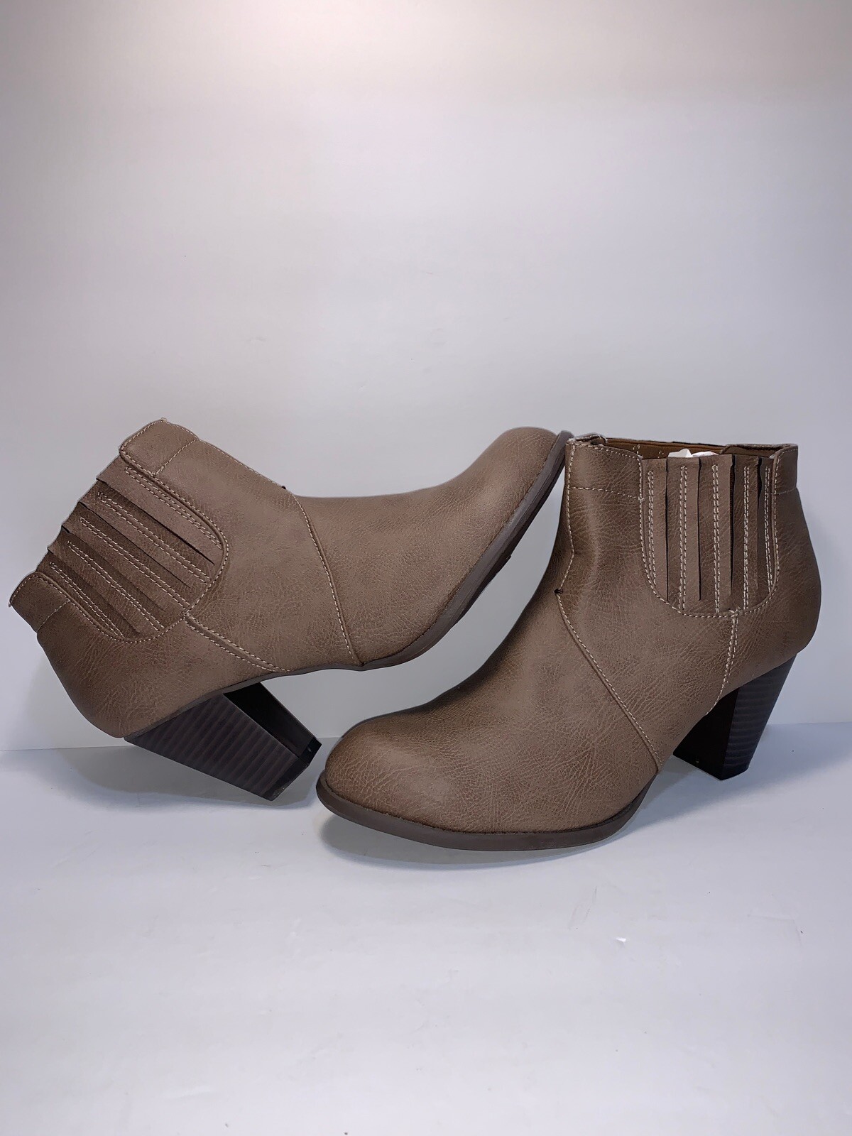 BONGO SZ 11 M BROWN SLIP ON ELASTIC WOMEN ANKLE BOOTS WS7-22 | eBay