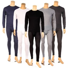 Mens 2PC Thermal Underwear Set Top Bottom Long John Waffle New Johns Pants New