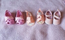 Lot Of 3 Baby Girl Summer Shoes Size 0-3 And 0-6