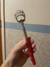Back Scratcher Bear Claw Telescoping Back Massager Gift Metal Stainless Steel