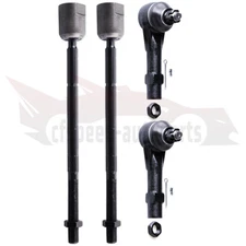 4x Outer Inner Tie Rod Ends Steering Kit For 1991-1995 1996 Dodge Dakota 2WD