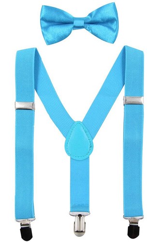 Children Kids Baby Elastic Suspenders Belt Bow Tie Set Boys Girls Bowtie Braces - Picture 31 of 33