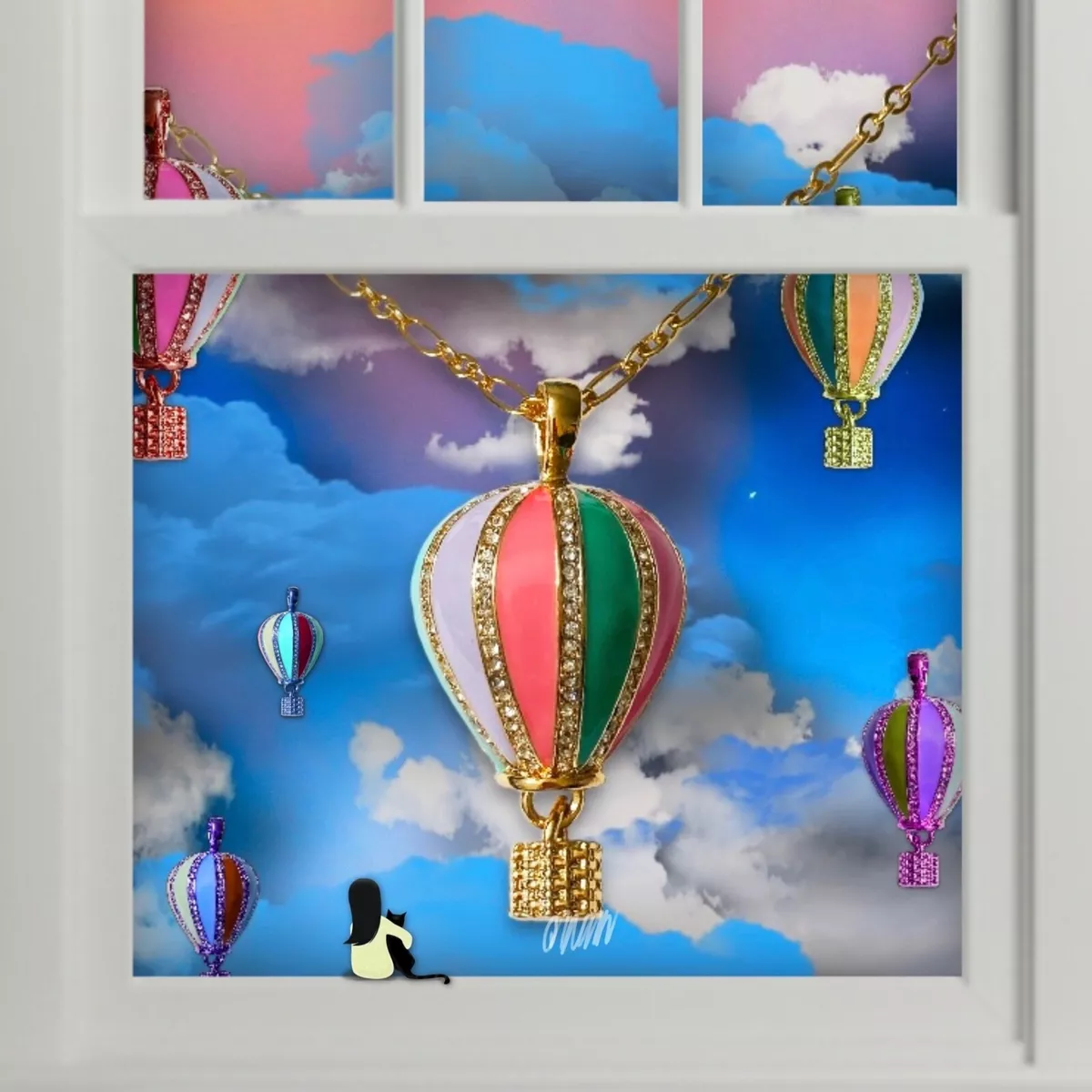 Hot air balloon necklace kate spade clearance
