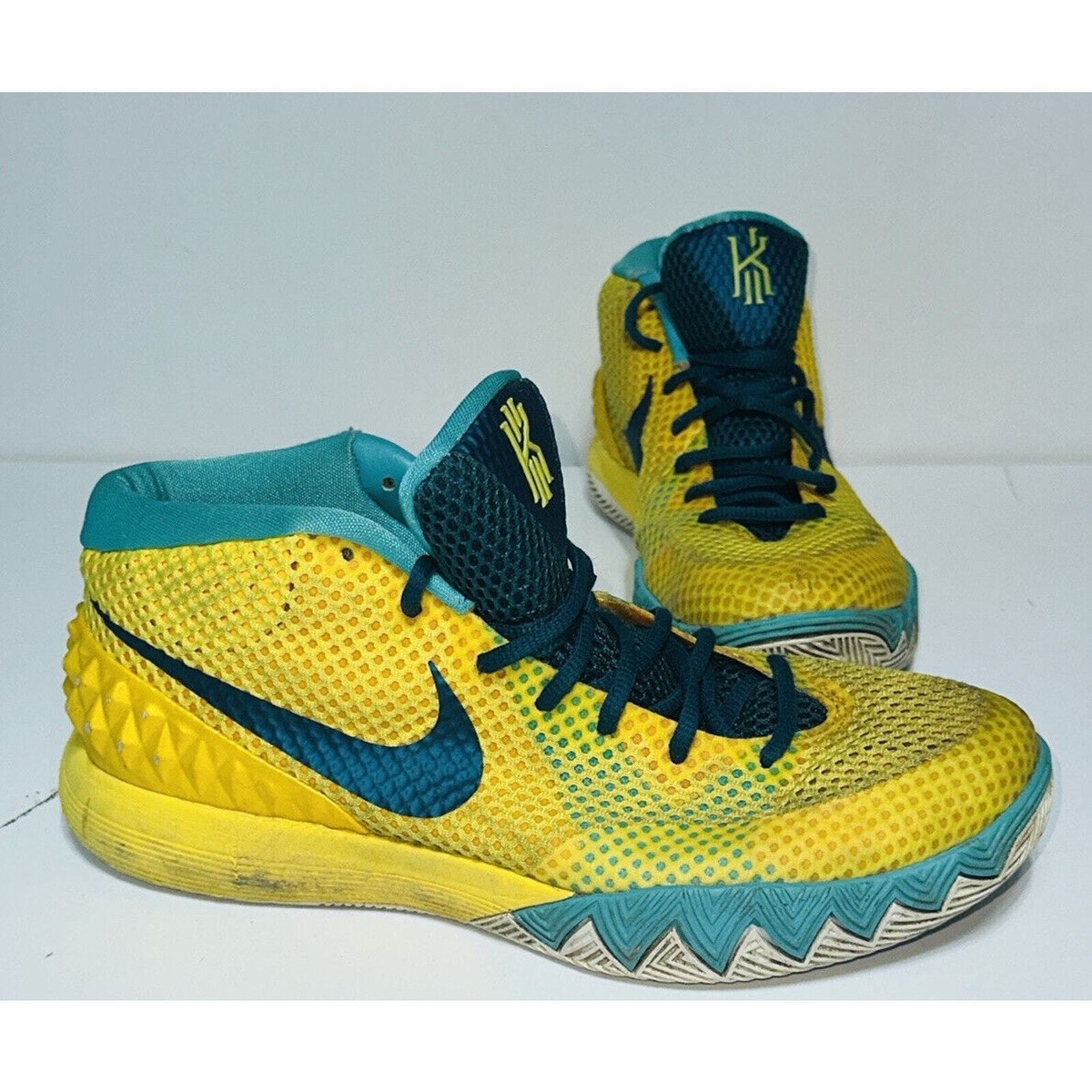 Nike Kyrie 1 Letterman Tour Yellow Teal University Gold  display picture 1