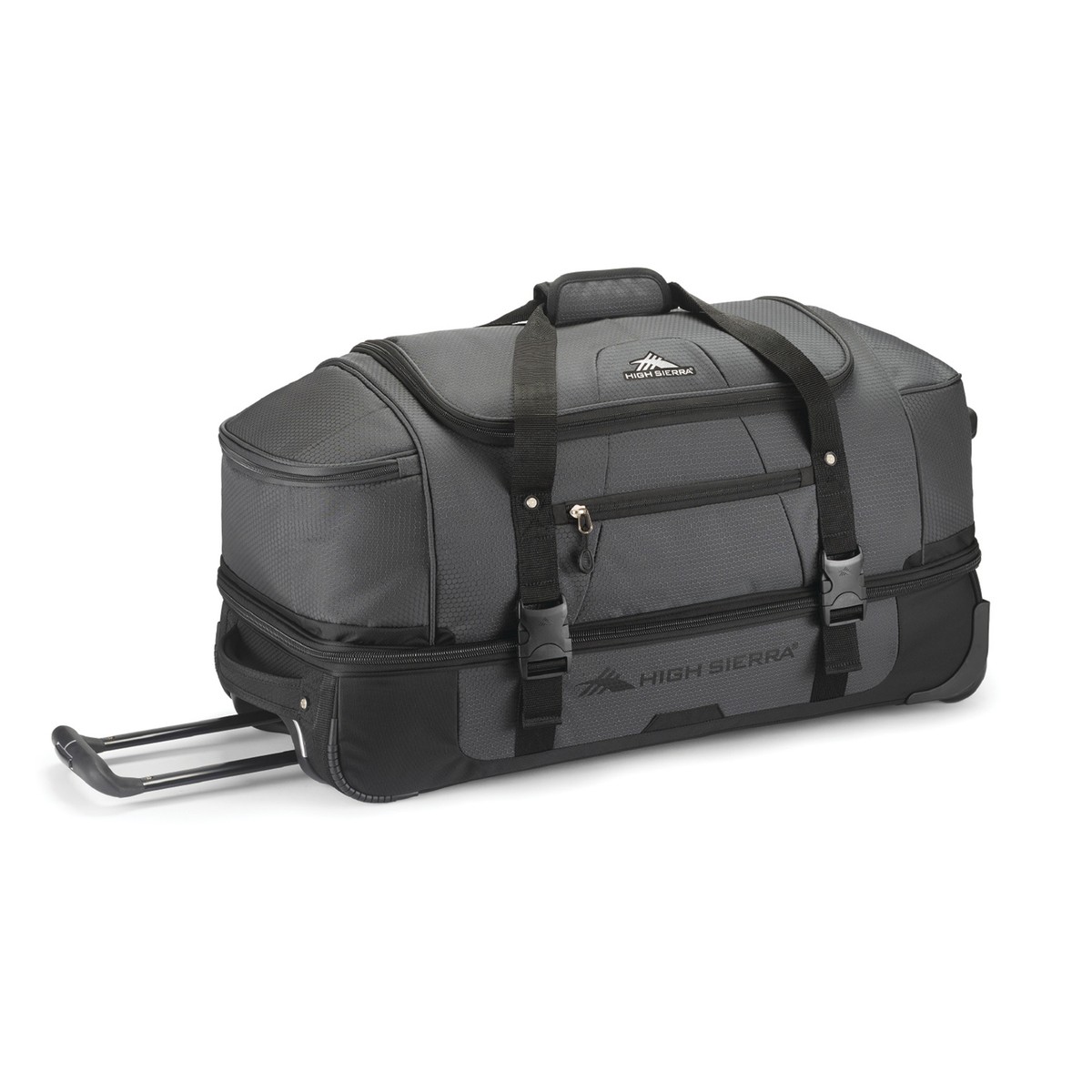 High Sierra Fairlead 28 Inch Drop Bottom Wheeled Duffel Bag with