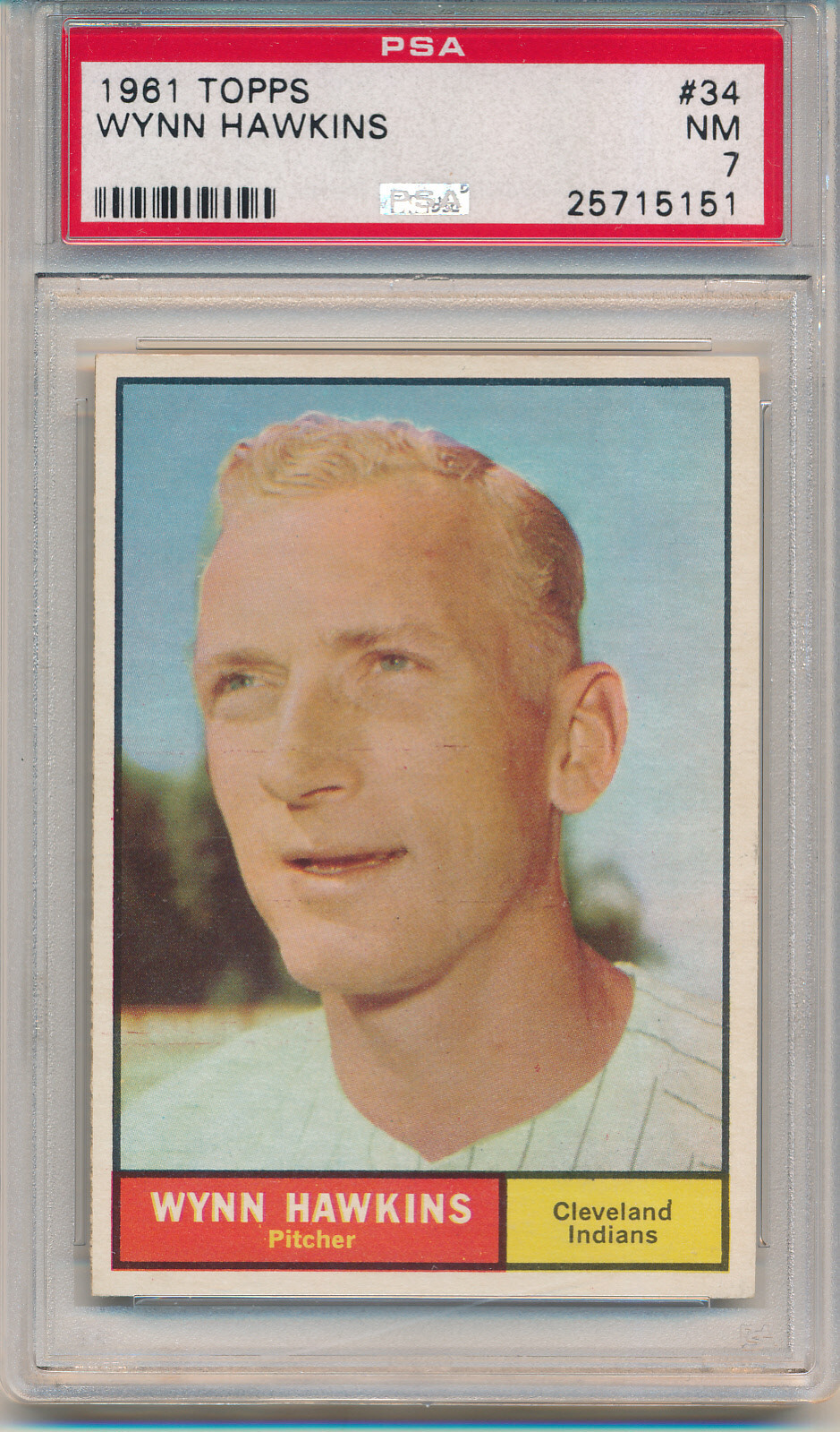 1961 Topps Baseball Wynn Hawkins (34) PSA7 PSA eBay