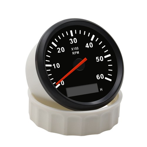 85MM Car Boat Marine Tachometer 0-6000 RPM Rev Counter Gauge With LED Hourmeter - Picture 15 of 15