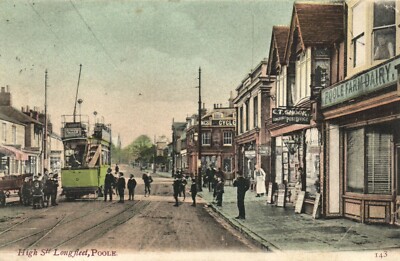 Longfleet PC HIGH ST. LONGFLEET POOLE DORSET ENGLAND VINTAGE POSTCARD (u935 ...