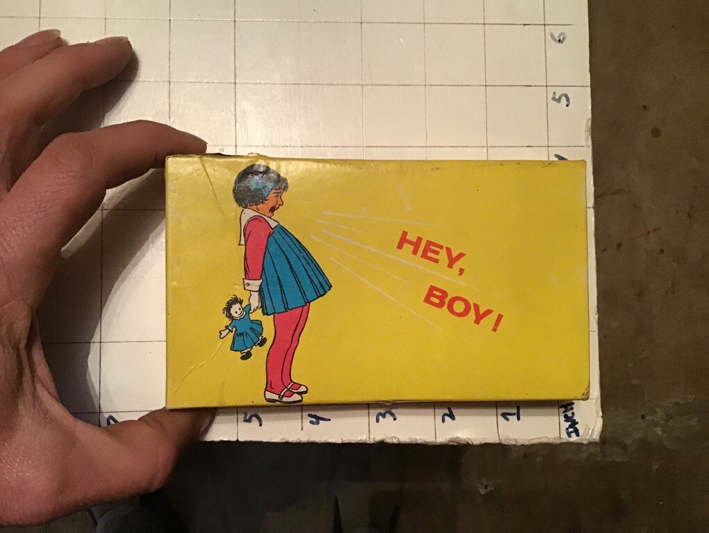 vintage trick/gag/ joke: 1950s/60s - HEY BOY -- 6lbs of swinging