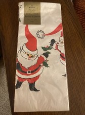 NIP Vintage HALLMARK Plans-a-Party Santa/Holly Extra Large Table Cover 60