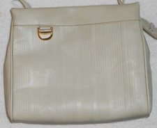Francesco BIASIA Vintage sac à main cuir beige TBE