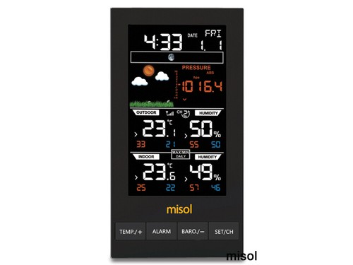 MISOL/Wireless weather station with 2 sensors, 3 channels, color screen - Picture 2 of 8