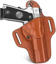 Premium Leather Handmade OWB Holster Fits All 1911 with 5" Barrel No Rail Pistol