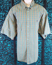 VTG RALPH LAUREN POLO BLAKE MENS BUTTON SHORT SLEEVE SHIRT XXL GREEN MULTI PLAID