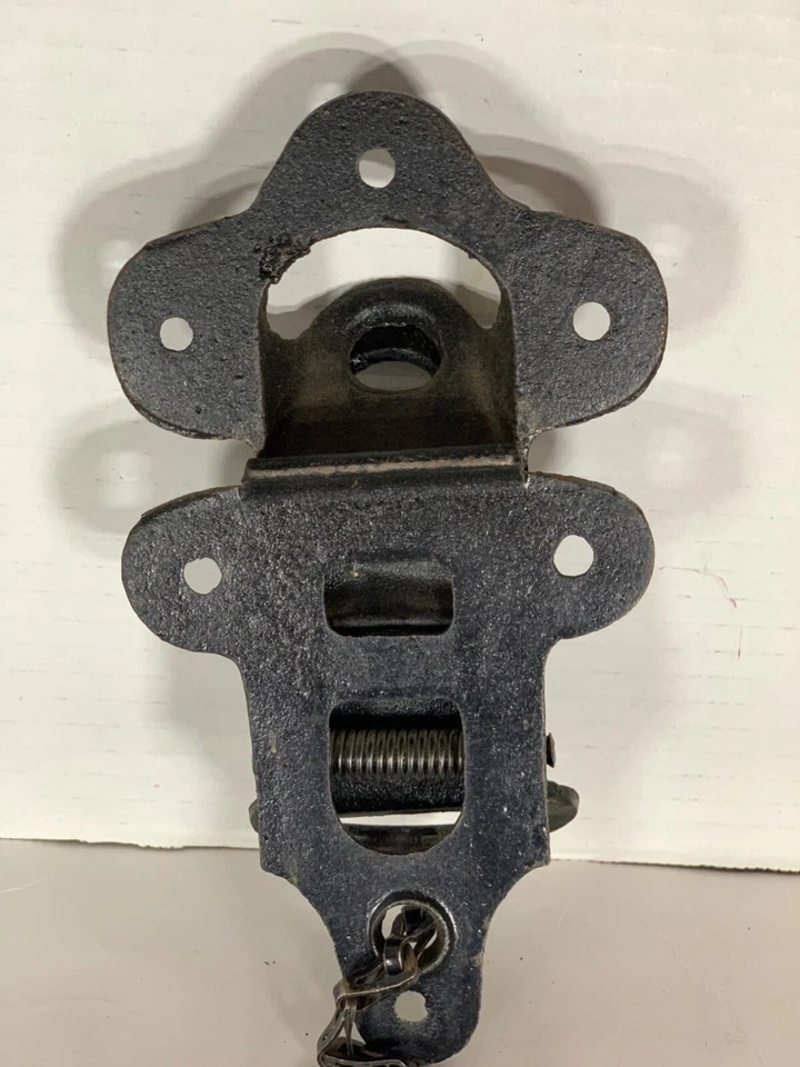 Antiguo pestillo de puerta de granero de hierro fundido de alta resistencia de cocodrilo herrajes antiguos primitivos Foto 4 de 4