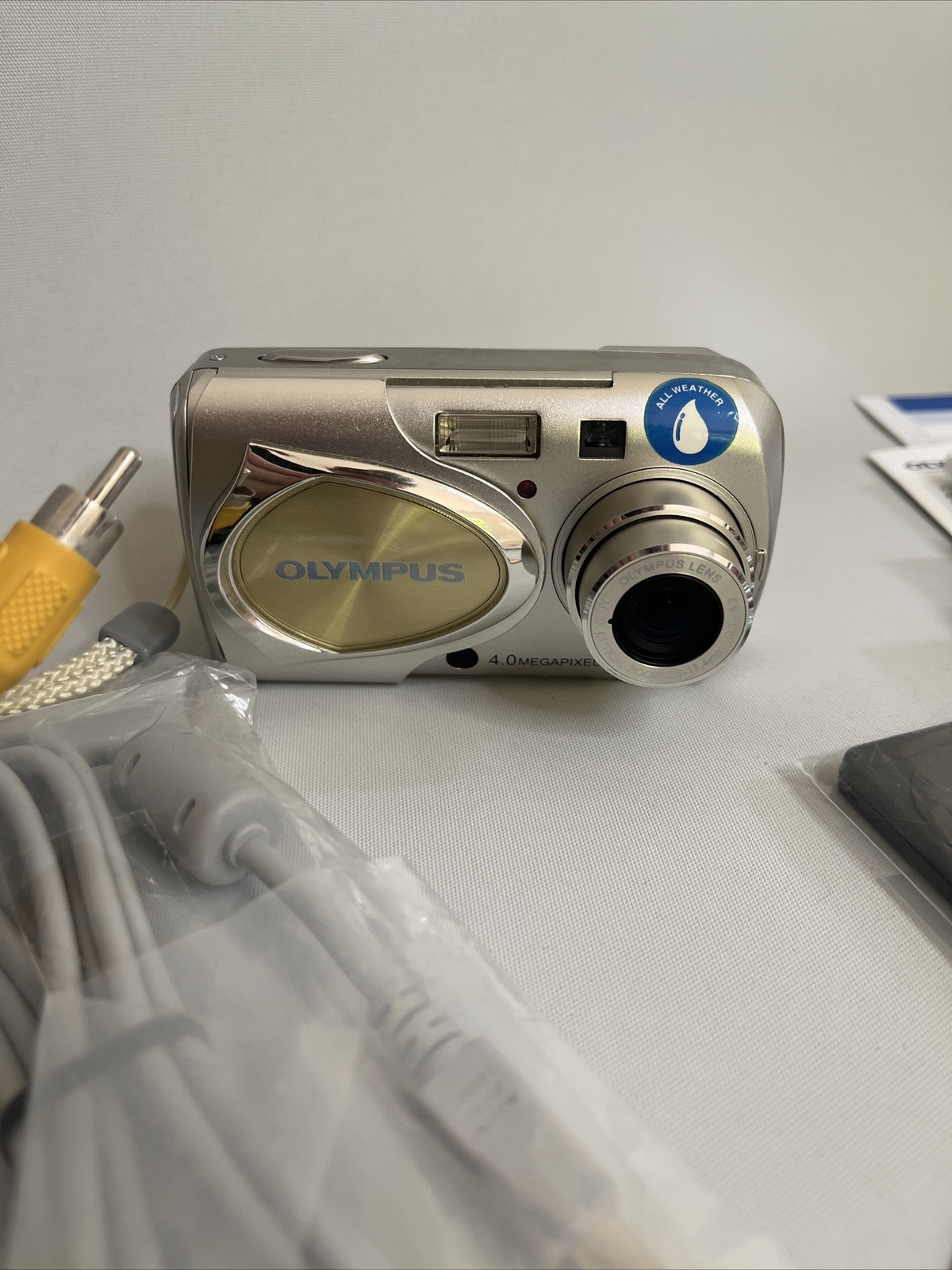 Olympus Stylus 400 Digital 4.1MP Camera Silver with Extras TESTED NEEDS BATTERY eBay