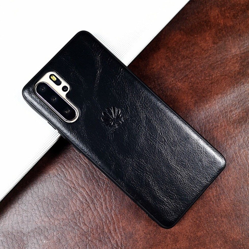 Luxury Genuine Leather Anti-fall Protective Back Cover For Huawei P30/P30  Pro