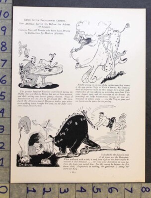 1930 DR SEUSS THEODOR GEISEL ANIMAL EXTINCTION CARTOON ART COMIC PRINT ...