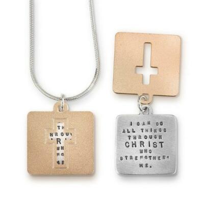 STERLING SILVER Kathy Bransfield Necklace | I Can Do All Things Through Christ