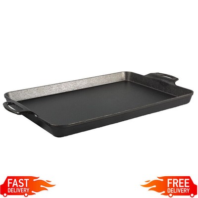 Cast Iron Seasoned Baking Pan Cookies Pizza Roasting Vegetables Durable Pans New