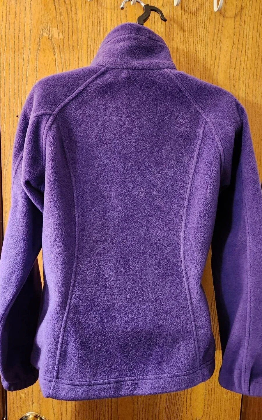 VETEMENTS Columbia Sportswear donna finto collo tartaruga zip cappuccio Xs giacca viola