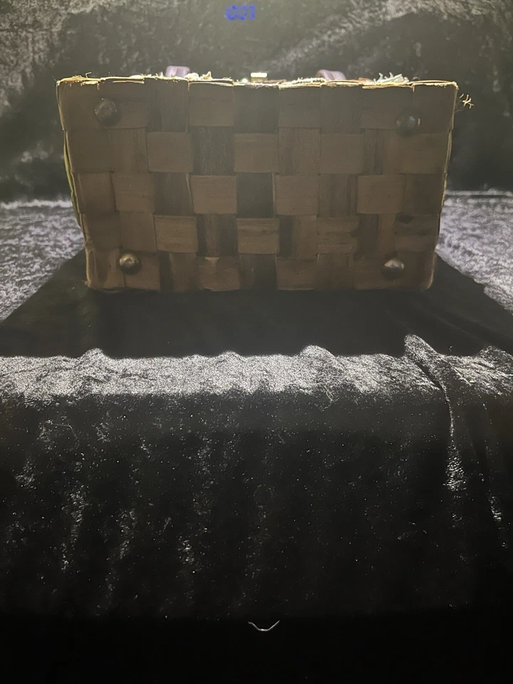 Cartera de paja radiante de bambú vintage Filipinas Foto 2 de 4