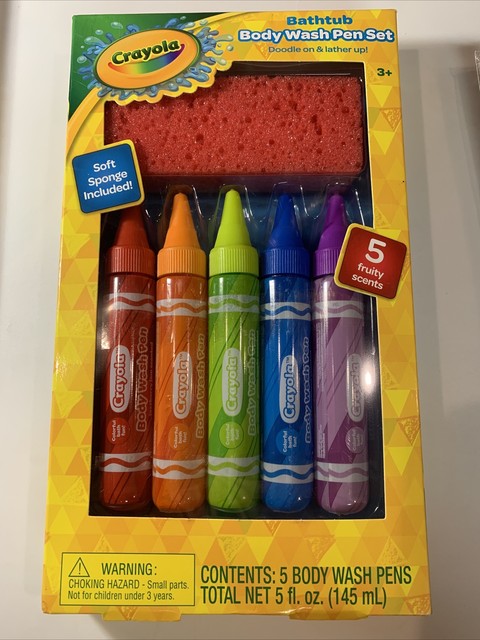 2 Sets Crayola Bath Tub Crayons Kids Body Wash Paint Pens Sponge Craft