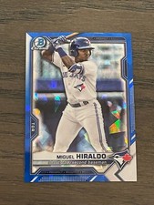2021 Bowman Chrome Draft Sapphire Miguel Hiraldo #BDC98 Toronto Blue Jays
