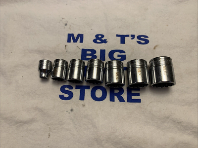 #ad Snap on Tools USA 3 8quot; Drive 12pt 7pc 5 16quot; 7 8quot; Chrome Socket Set F Series $63.00