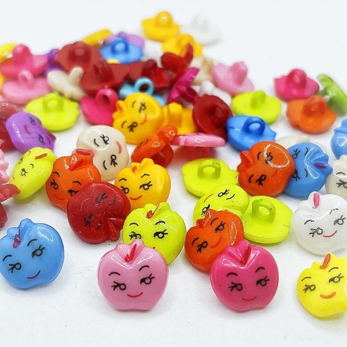 Cartoon Plastic Shank Buttons Sewing Kids Crafts Decor Accessories 100Pcs - Picture 10 of 12