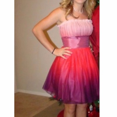 Betsey Johnson Short Strapless Dress Pink/Purple 6 | eBay