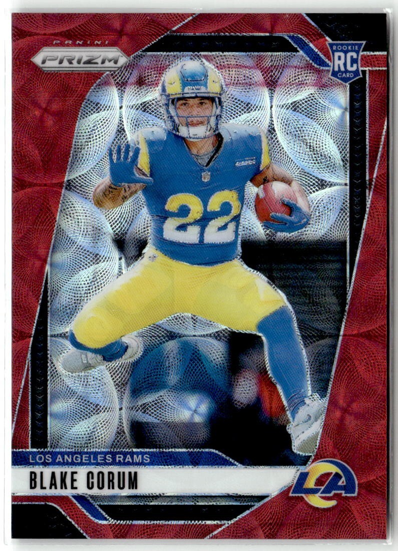 2024 Panini Prizm - Rookies Blake Corum #308 Red Choice Prizm (RC) 05/20 RAMS
