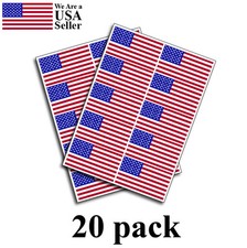 Pack Of 20 American Flag Decal Usa Sticker Made In Usa 3m Military Marines Army