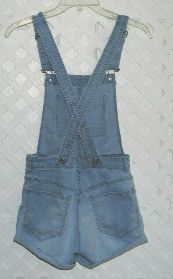 H & M 分体青少年女孩带短裤,尺寸 US 6,弹力棉牛仔布 — 第 3/4 张图片