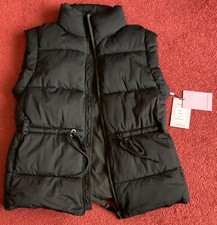 New With Tags Avec Les Filles Black Quilted Puffer Vest Gilet Size Xs