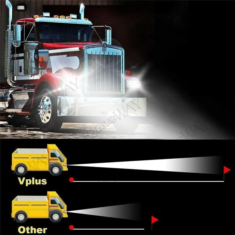 4X LED Headlights For Freightliner FLD120 FLD112 4''x6'' Light Hi/Lo Sealed Beam - Image 2 of 4