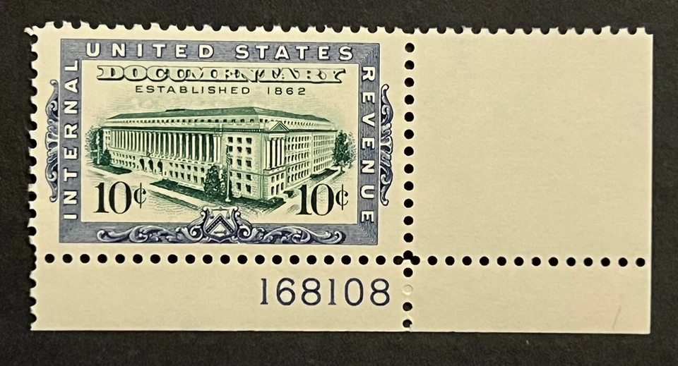 Travelstamps: 1962 US Stamps Scott #R733 10¢ Documentary MNH OG ** NUMBERED - Image 2 of 4