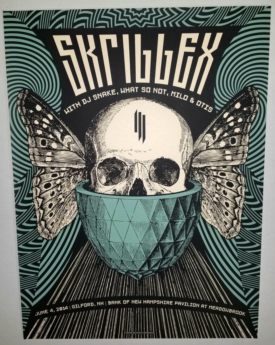 SKRILLEX CONCERT POSTER SCREEN PRINT EDM DJ Electro Rave Dance