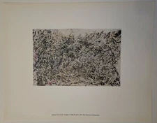 Vintage 1963 Fine Art Print Lithograph Number 1 by Jackson Pollock