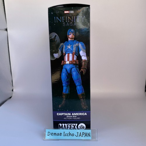 MAFEX No.220 MAFEX CAPTAIN AMERICA (Classic Suit) Medicom Toy Rare NEW Blue JP - Picture 4 of 8