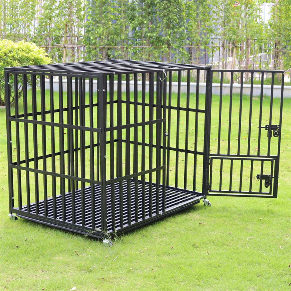 Hundekäfig mit Rollen XXL Transportbox Schwerlast Hundebox Schwarz Solid Box GEL - Bild 3 von 4