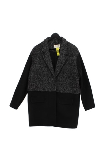 Parka Women's Coat M Black Wool with Acrylic, Nylon, Polyester, Viscose Overcoat