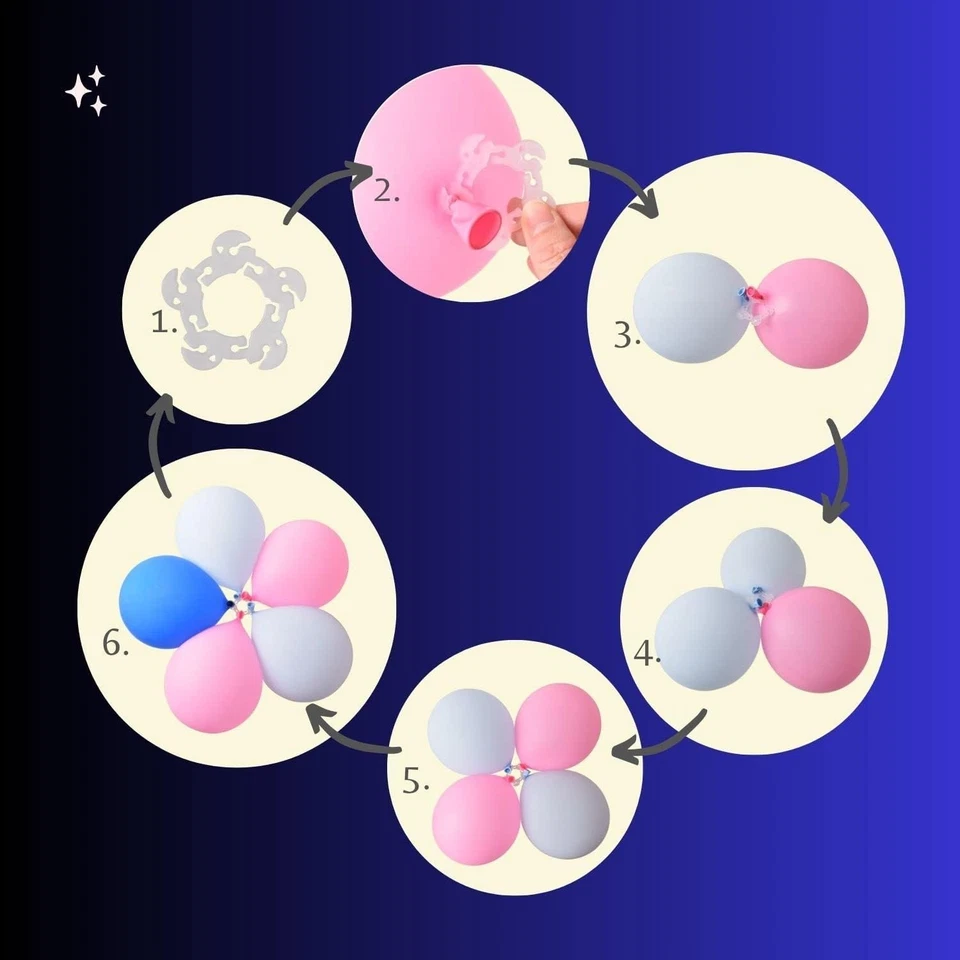 Balloon Arch Clips - 100PCS Reusable Plastic Clips for Party Decorations - Image 3 of 4