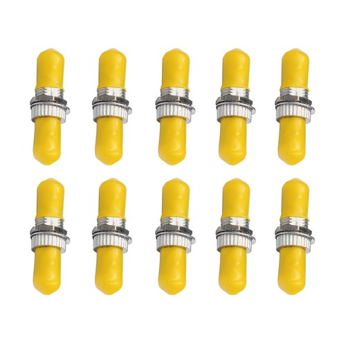 10 Pack Fiber Optic Adaptor ST to ST Singlemode Single Cable Connector Coupler D - Photo 2/6