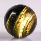 47g 32mm Natural Yellow Tiger Eye Sphere Crystal Ball Healing Stone Chakra Reiki
