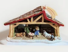 Villeroy & Boch Nostalgic Village Nativity Tealight Candle Holder Porcelain